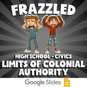 Limits of Colonial Authority FRAZZLED Civics Game - No Prep Review Activity