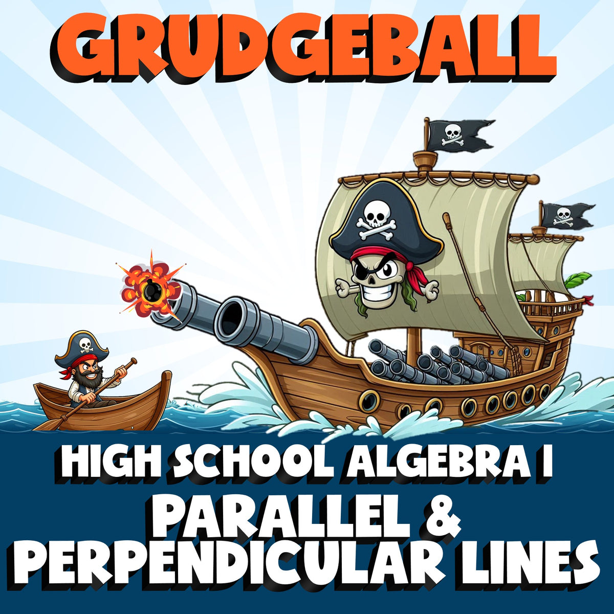 Parallel & Perpendicular Lines GRUDGEBALL Math Game - No Prep Algebra 1 Review