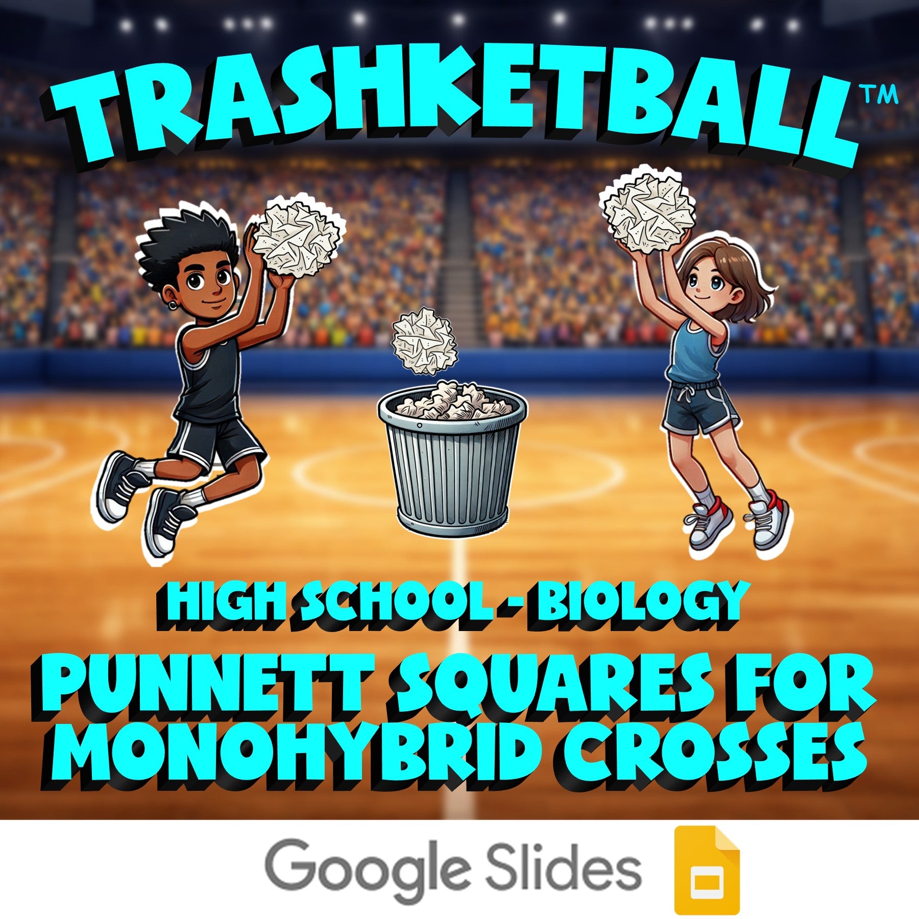Punnett Squares for Monohybrid Crosses TRASHKETBALL Science Game - Biology