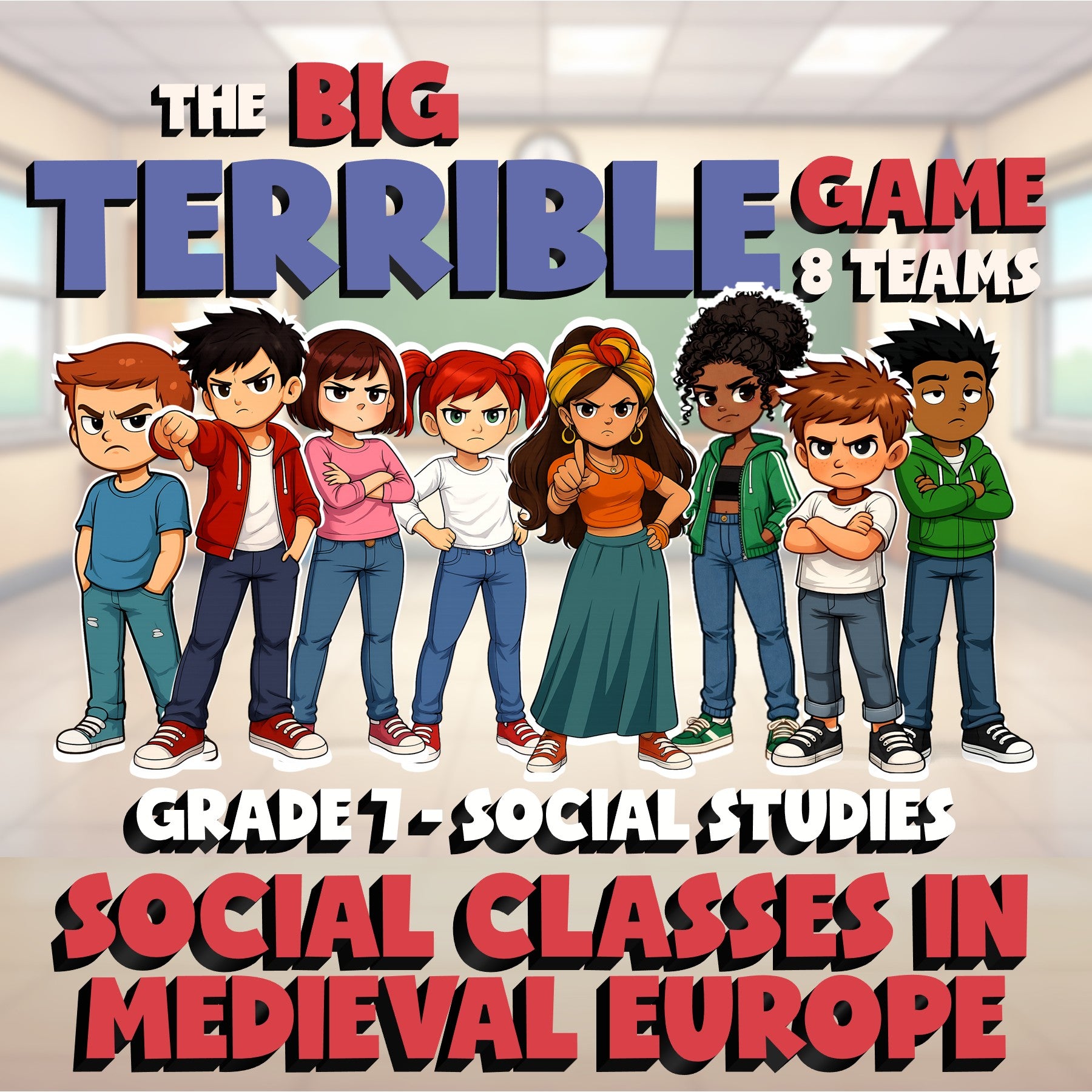 Social Classes in Medieval Europe BIG TERRIBLE GAME - Grade 7 Socials Review