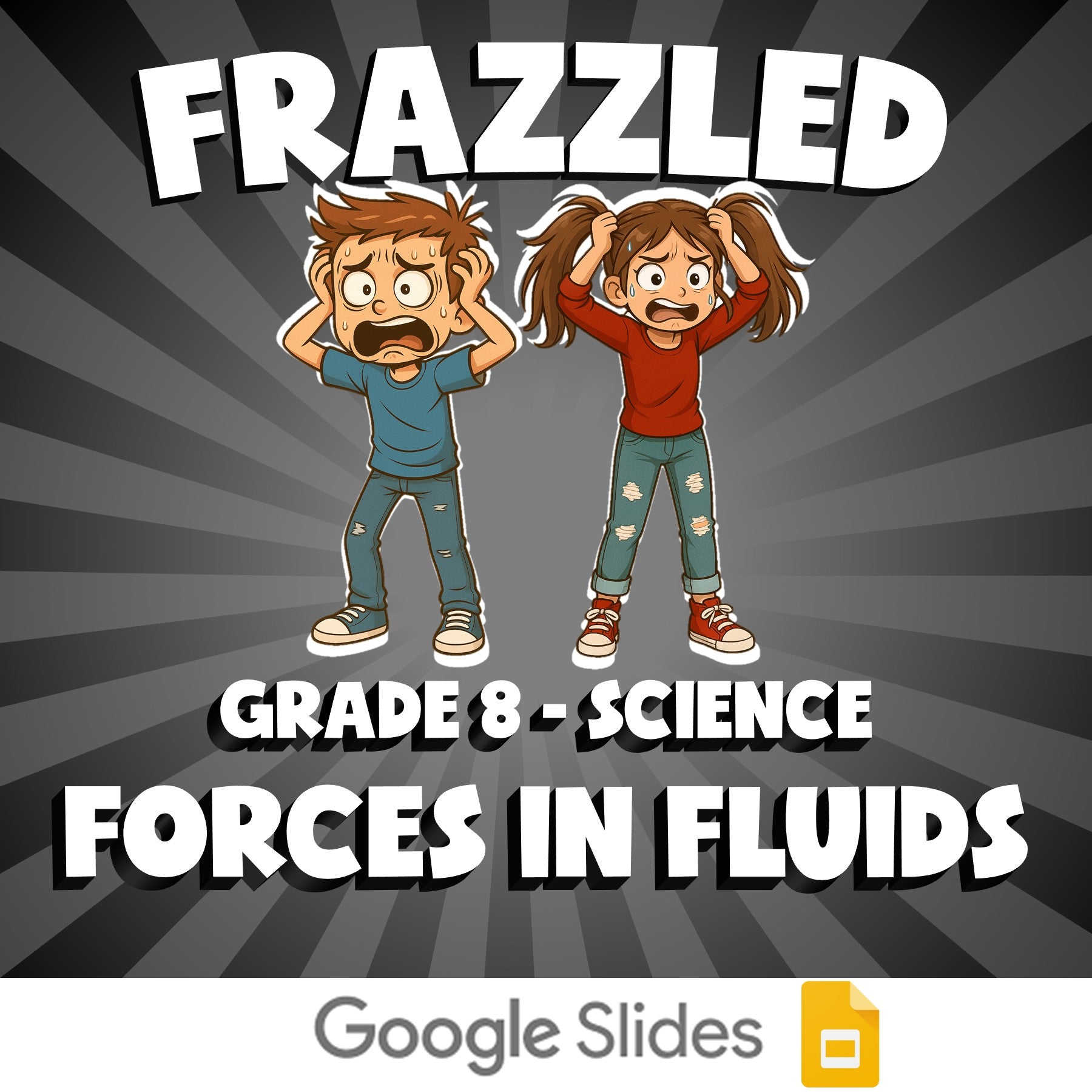 Forces in Fluids FRAZZLED Science Game - No Prep Grade 8 Review Activity