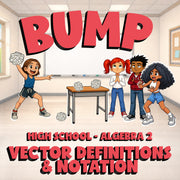 Vector Definitions & Notation BUMP Math Game - No Prep Algebra 2 Review Activity