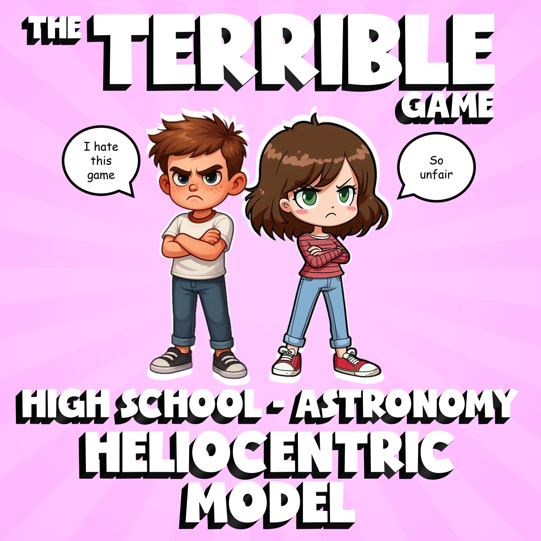 Heliocentric Model THE TERRIBLE GAME - No Prep Astronomy Science Review Activity