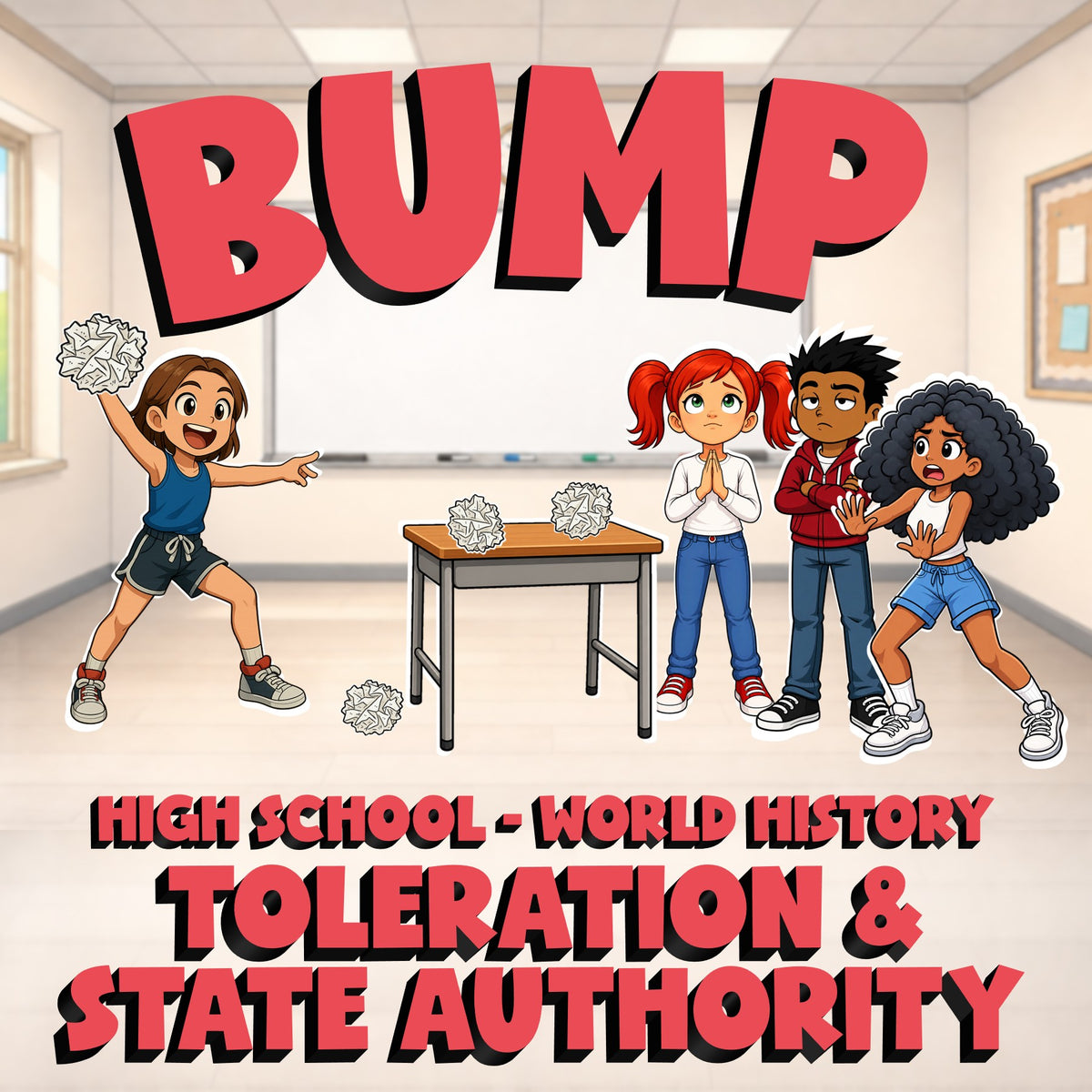 Toleration & State Authority BUMP Game - No Prep World History Review Activity