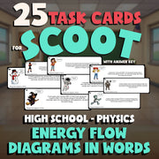 Energy Flow Diagrams in Words SCOOT TASK CARDS Science Game - No Prep Physics