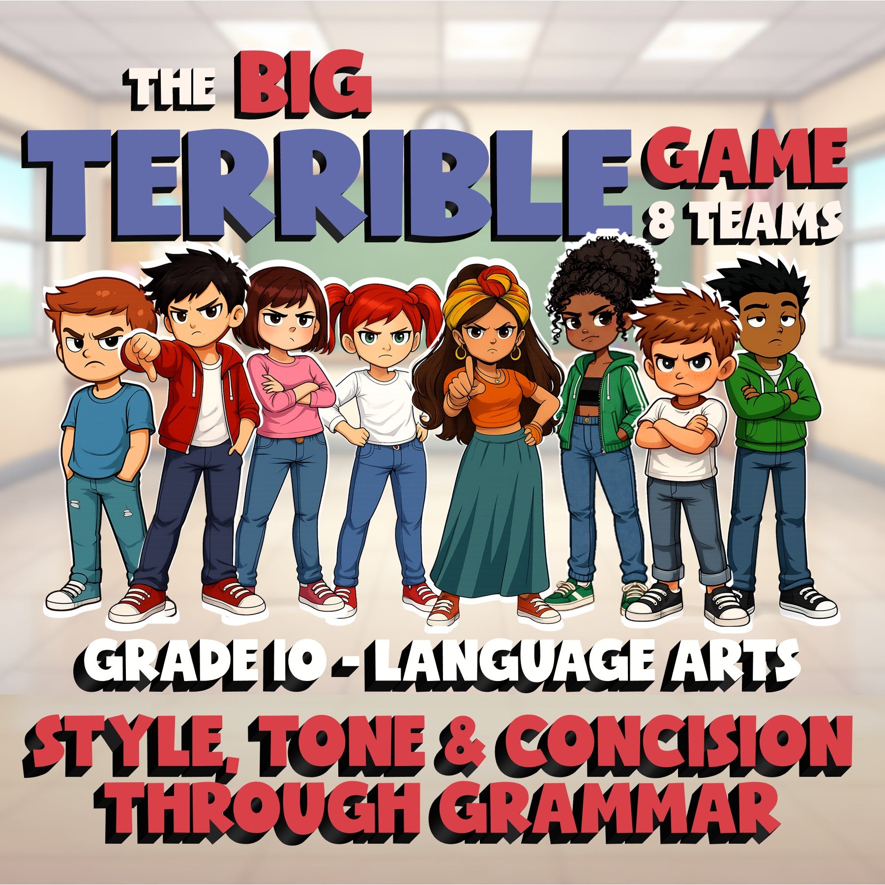 Style, Tone & Concision Through Grammar BIG TERRIBLE GAME - Grade 10 ELA Review
