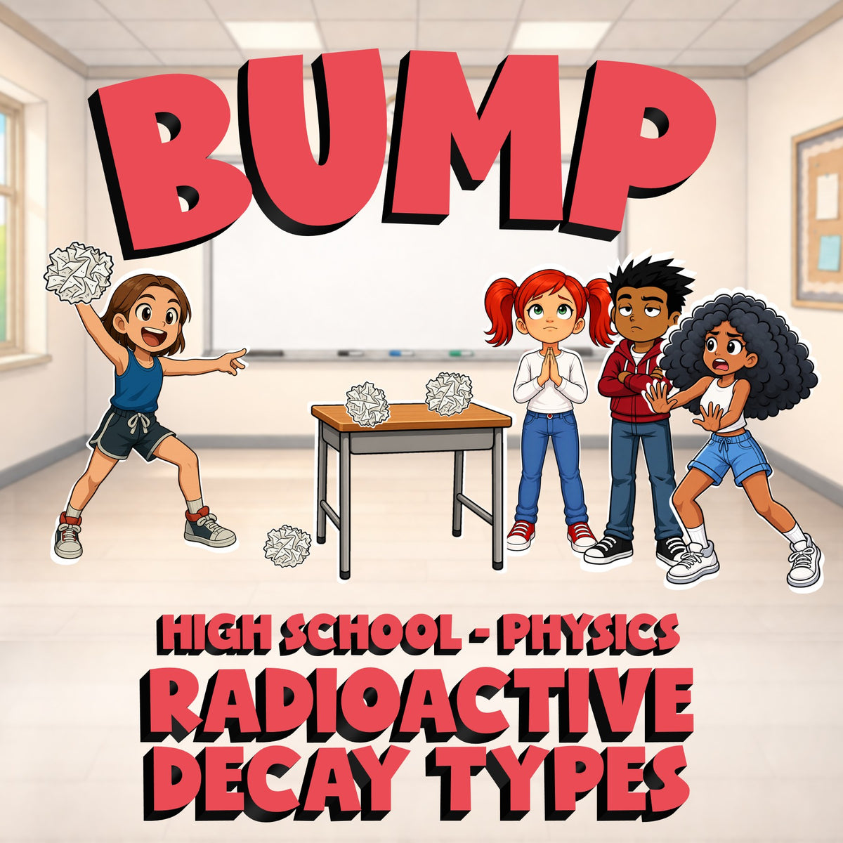 Radioactive Decay Types BUMP Science Game - No Prep Physics Review Activity