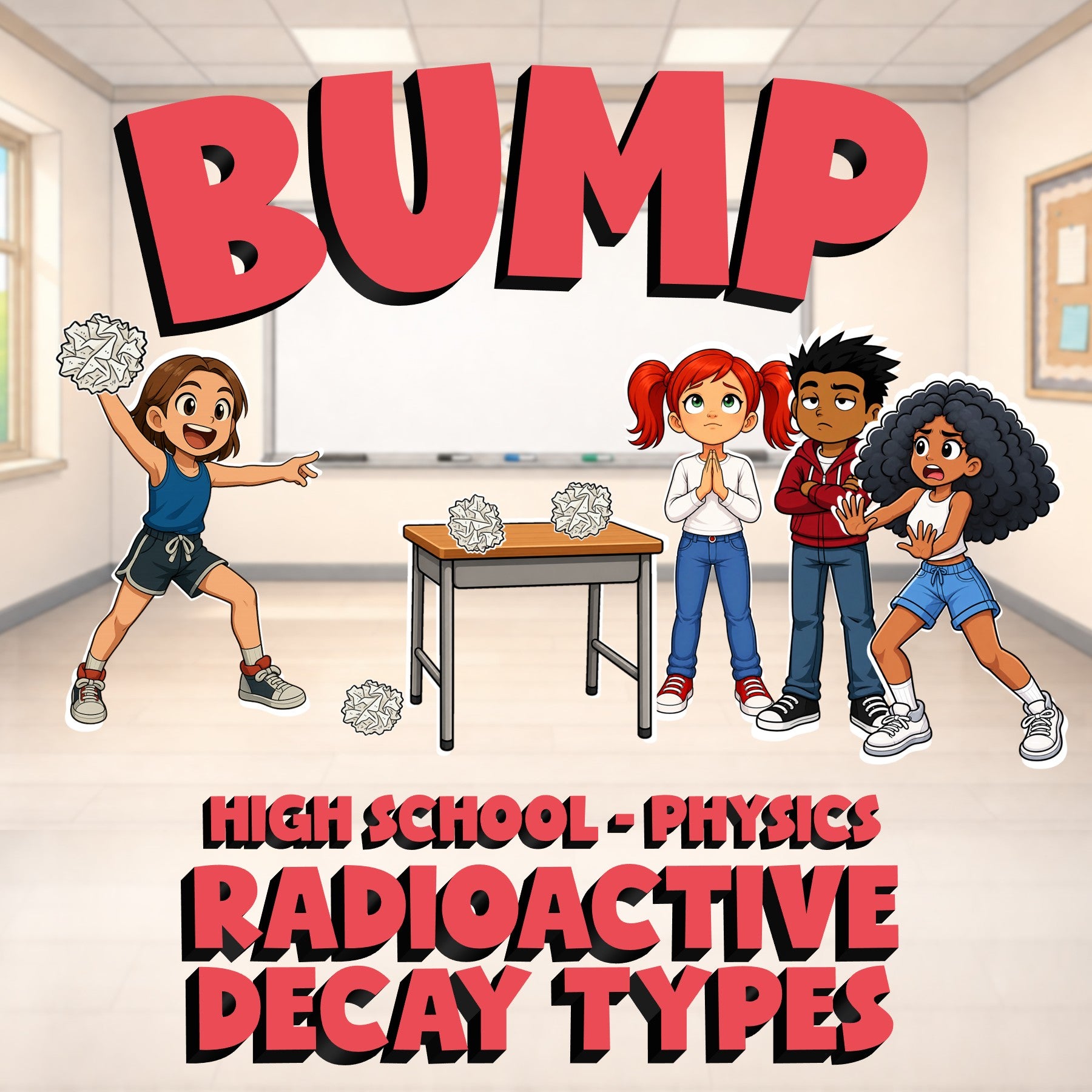 Radioactive Decay Types BUMP Science Game - No Prep Physics Review Activity
