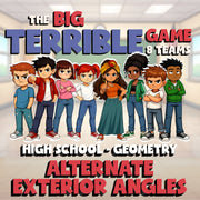 Alternate Exterior Angles BIG TERRIBLE GAME - No Prep Geometry Math Review