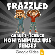 How Animals Use Senses FRAZZLED Science Game - No Prep Grade 3 Review Activity