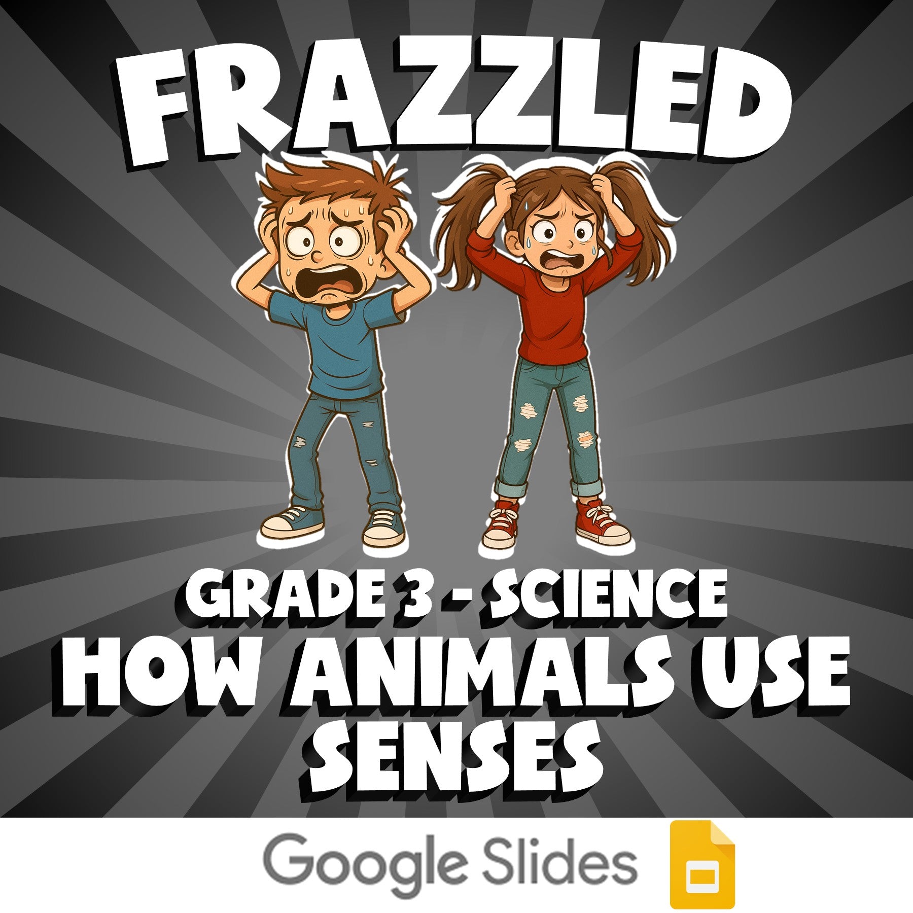 How Animals Use Senses FRAZZLED Science Game - No Prep Grade 3 Review Activity