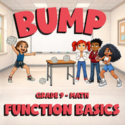 Function Basics BUMP Math Game - No Prep Grade 9 Review Activity