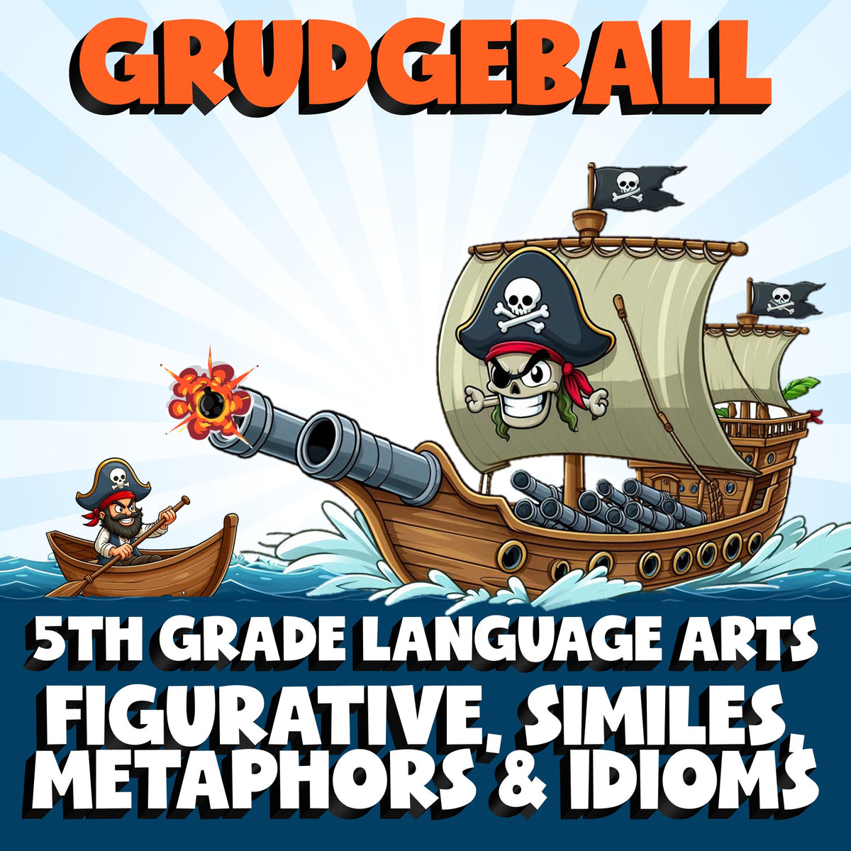 Figurative, Similes, Metaphors & Idioms GRUDGEBALL ELA Game - No Prep Grade 5