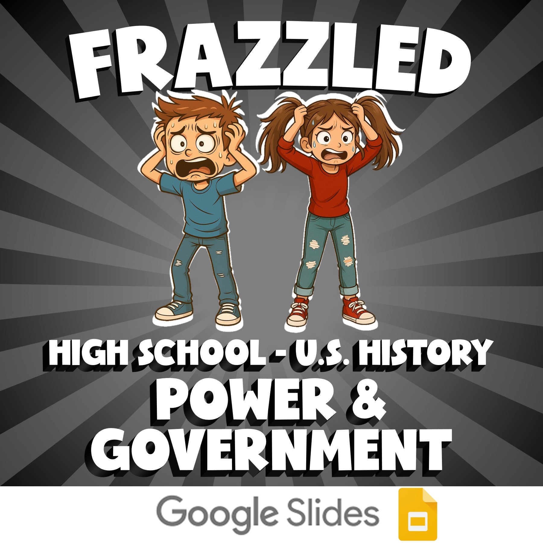 Power & Government FRAZZLED U.S. History Game - No Prep Review Activity