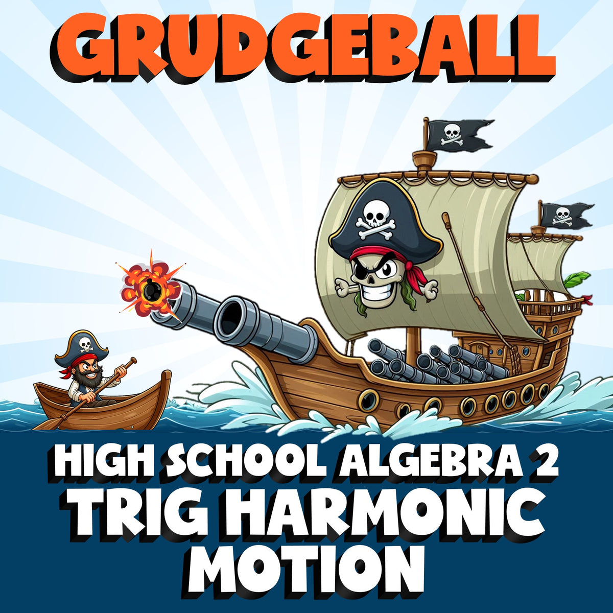 Trig Harmonic Motion GRUDGEBALL Math Game - No Prep Algebra 2 Review Activity
