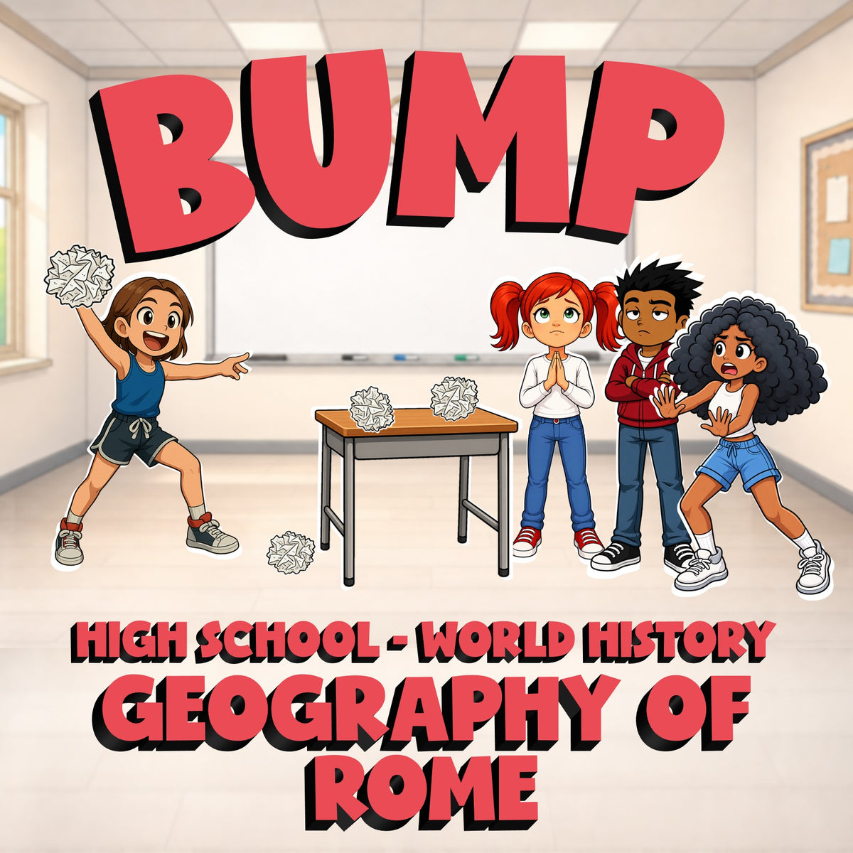Geography of Rome BUMP Game - No Prep World History Review Activity