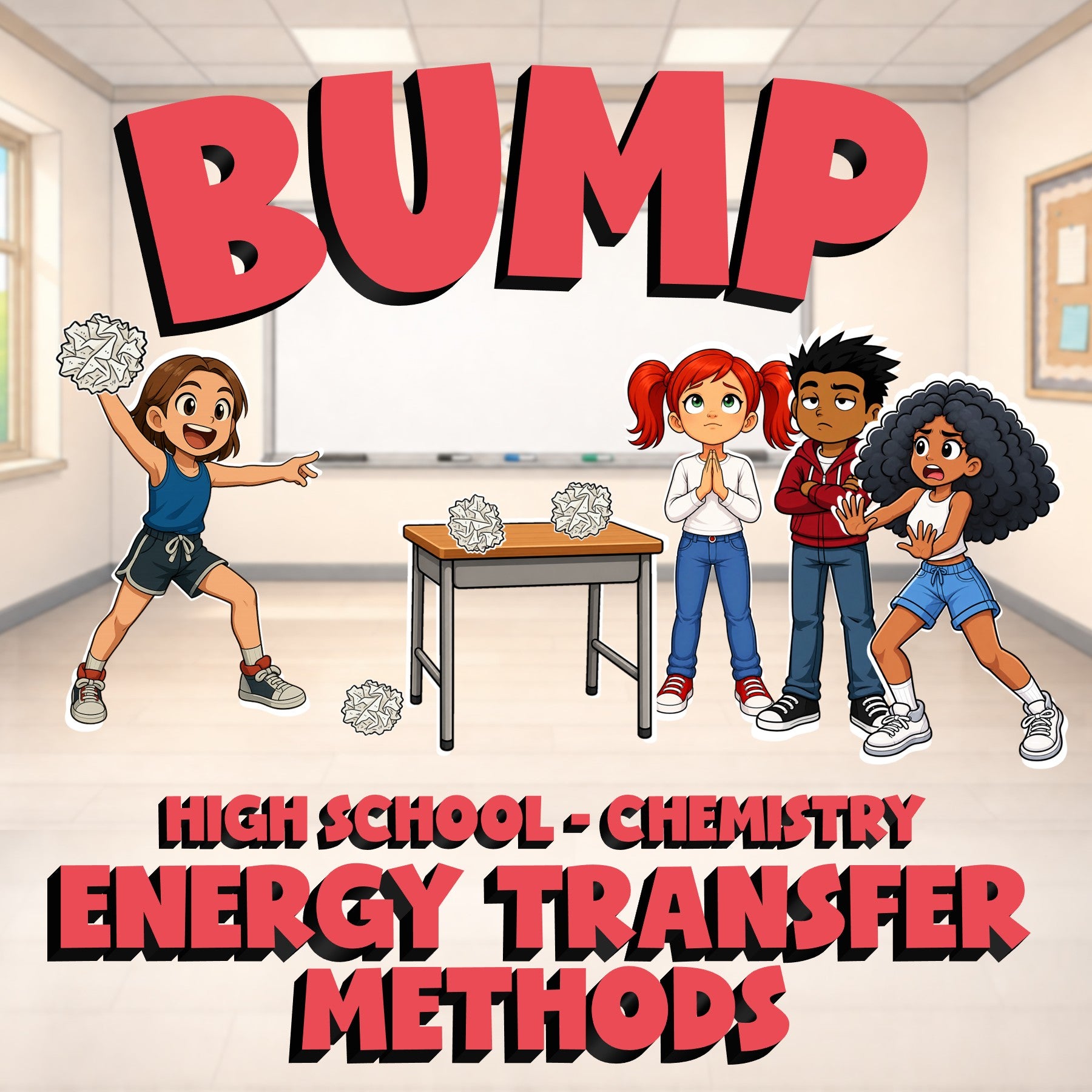 Energy Transfer Methods BUMP Science Game - No Prep Chemistry Review Activity