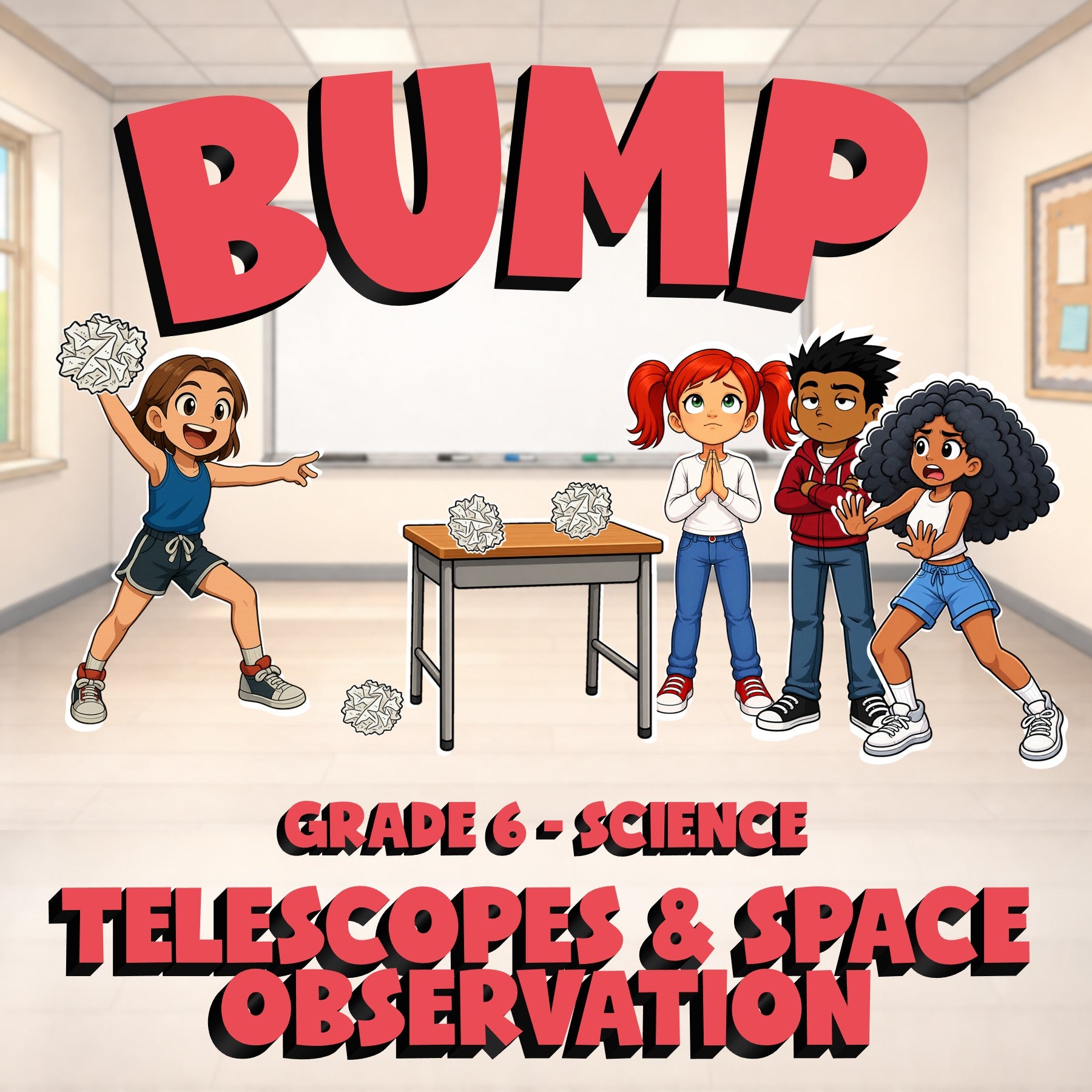 Telescopes & Space Observation BUMP Science Game - No Prep Grade 6 Review