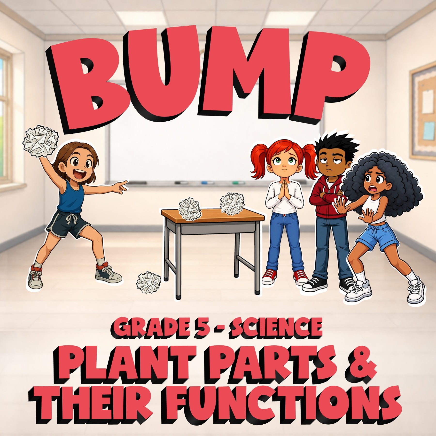 Plant Parts & Their Functions BUMP Science Game - No Prep Grade 5 Review