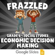Economic Decision Making FRAZZLED Socials Game - No Prep Grade 6 Review Activity