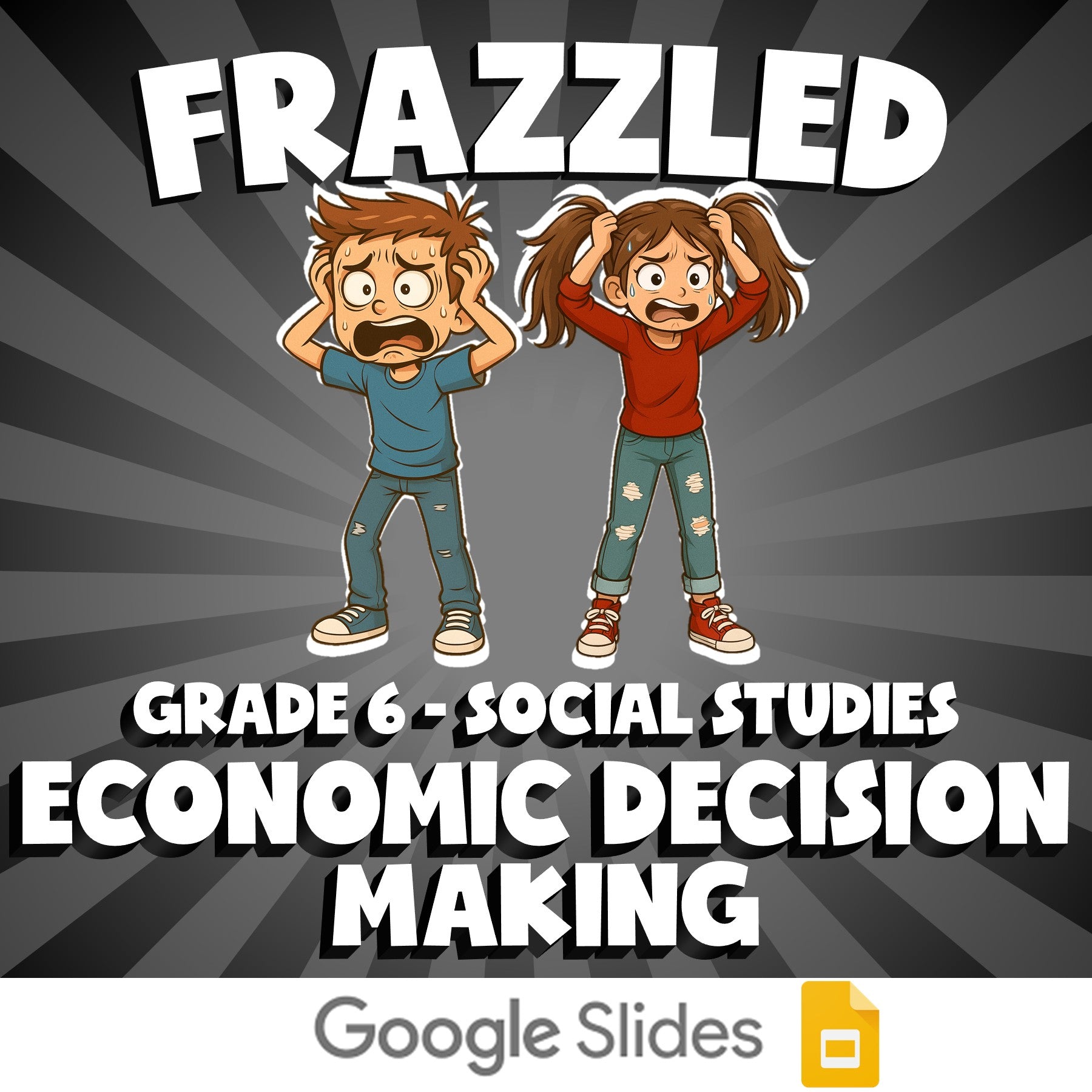 Economic Decision Making FRAZZLED Socials Game - No Prep Grade 6 Review Activity