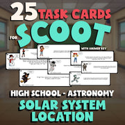 Solar System Location SCOOT TASK CARDS Science Game - No Prep Astronomy Review