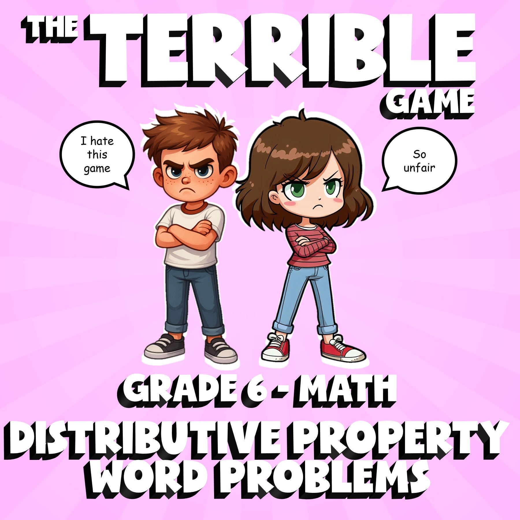 Distributive Property Word Problems THE TERRIBLE GAME - Grade 6 Math Review