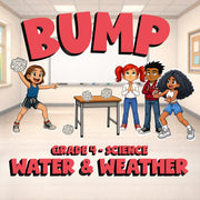 Water & Weather BUMP Science Game - No Prep Grade 4 Review Activity
