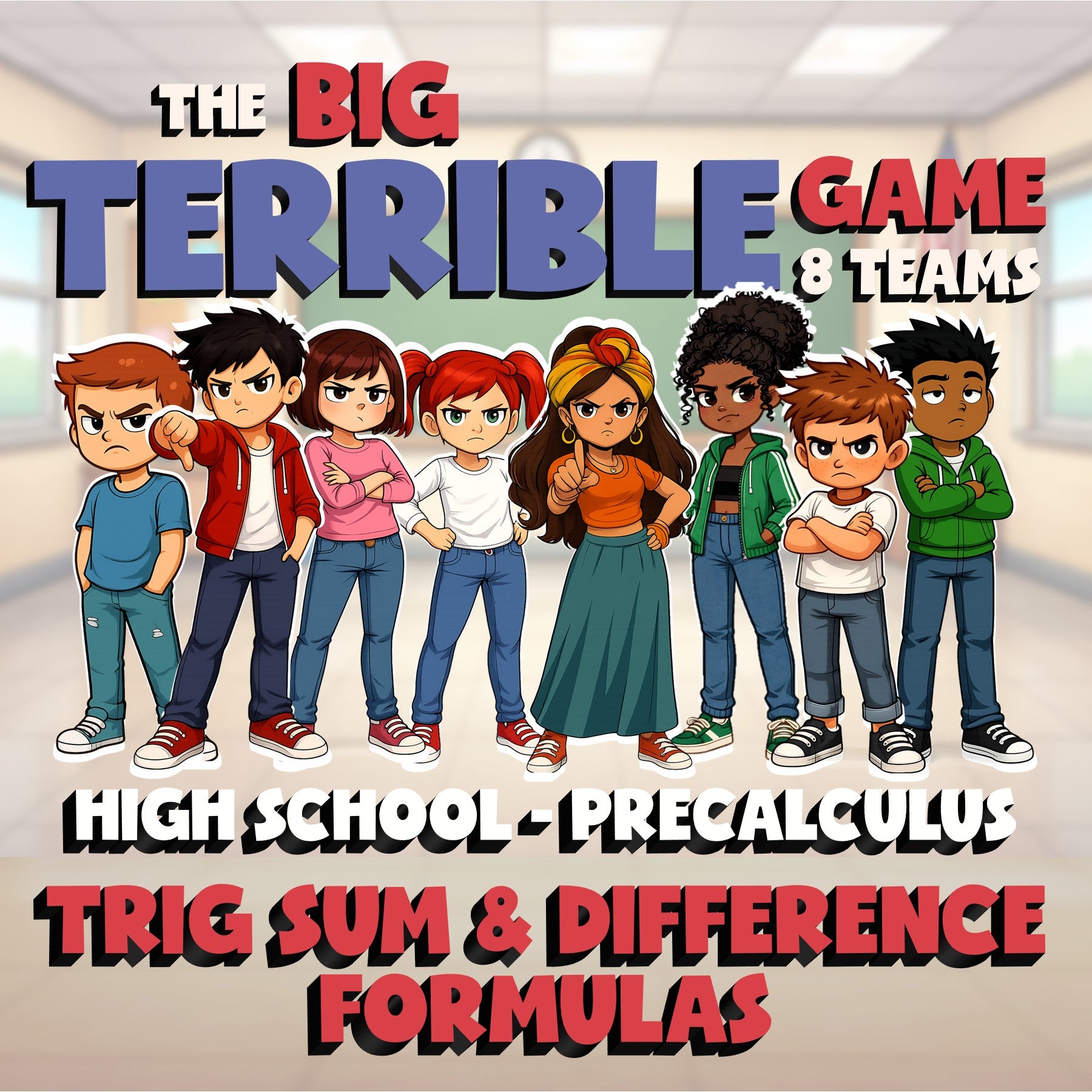 Trig Sum & Difference Formulas BIG TERRIBLE GAME - PreCalculus Math Review