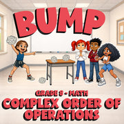 Complex Order of Operations BUMP Math Game - No Prep Grade 8 Review Activity
