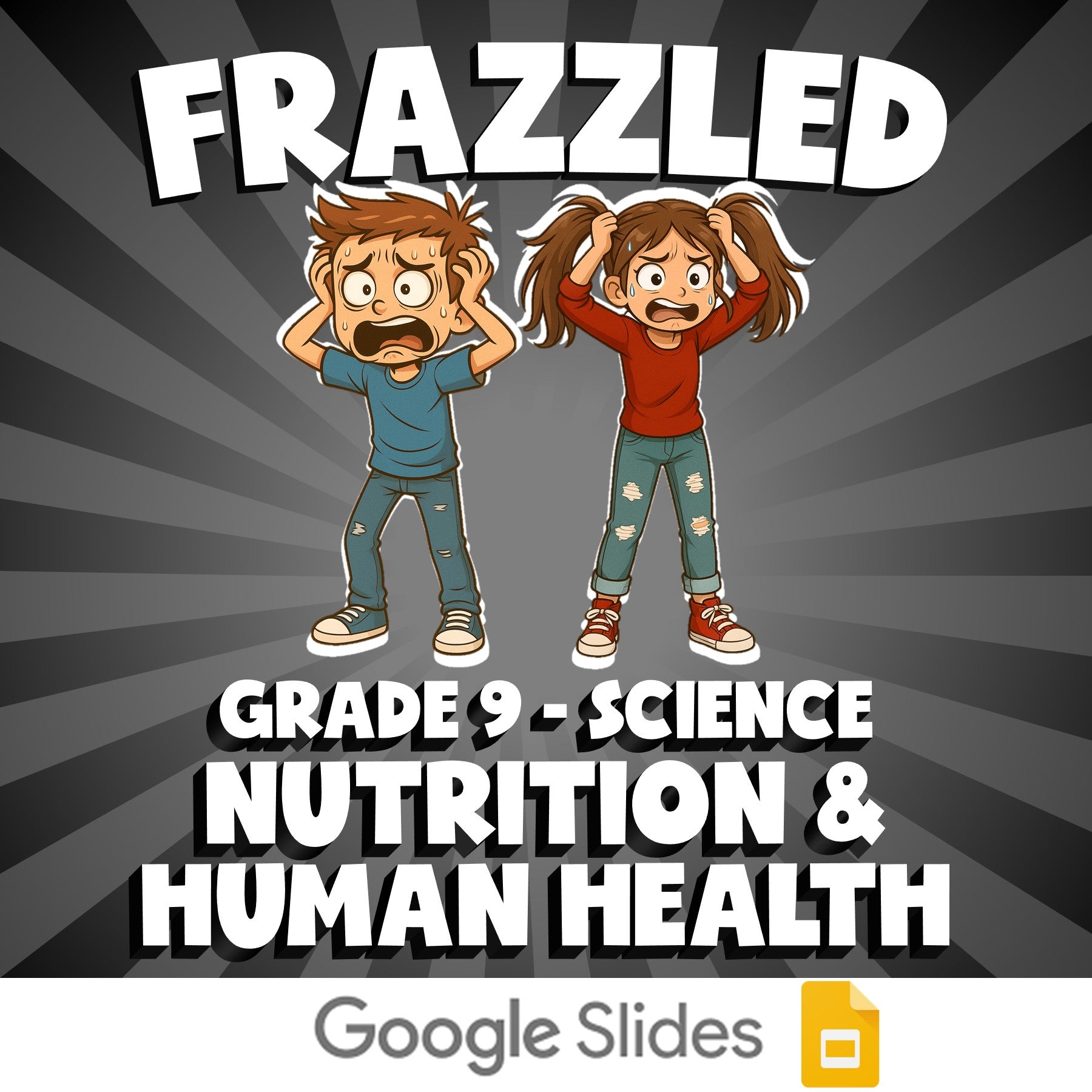 Nutrition & Human Health FRAZZLED Science Game - No Prep Grade 9 Review Activity