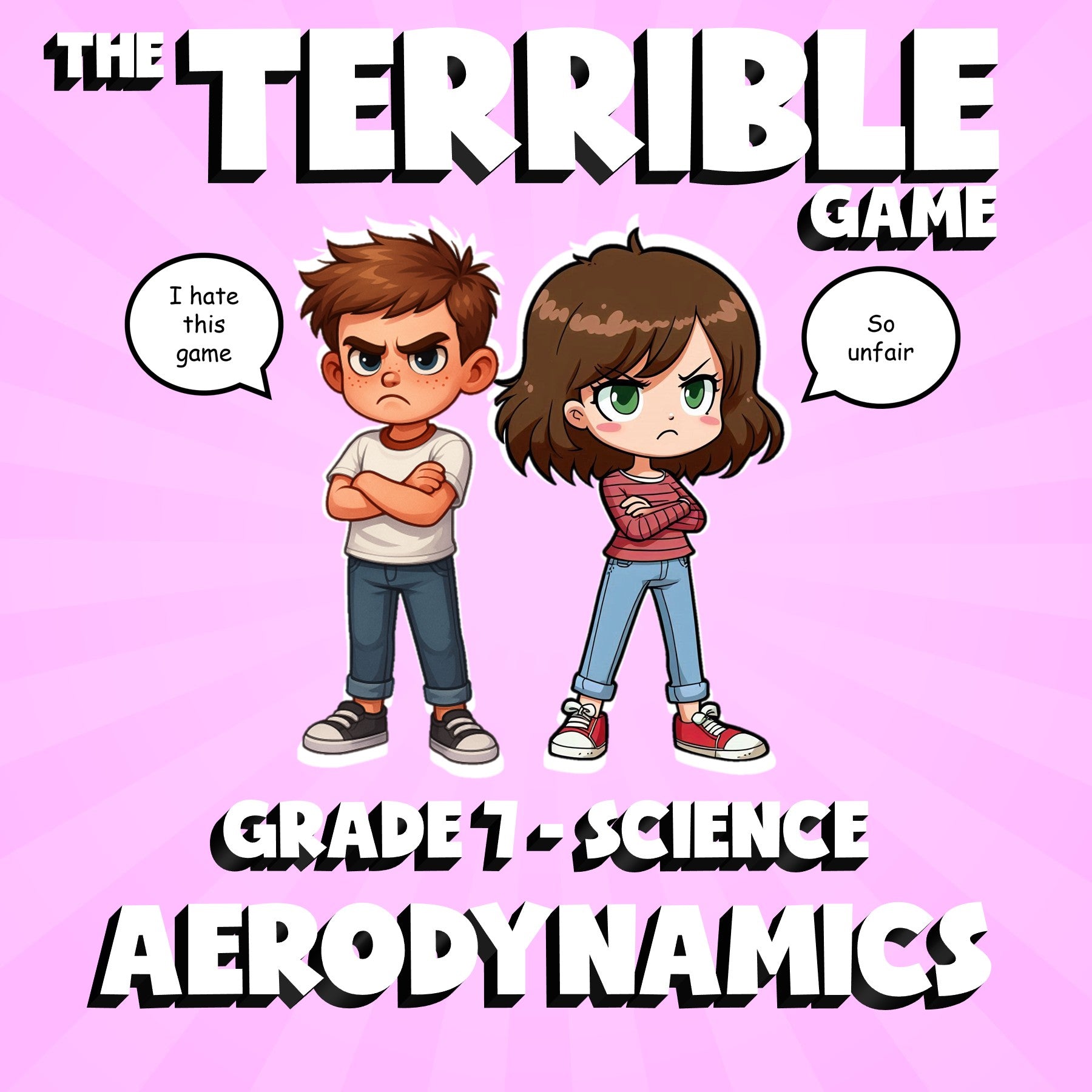 Aerodynamics THE TERRIBLE GAME - No Prep Grade 7 Science Review Activity