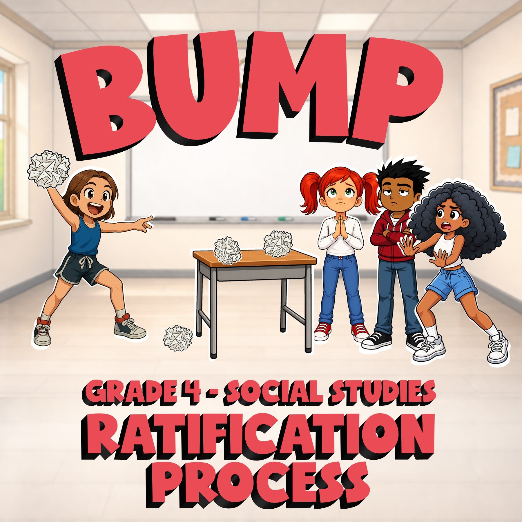 Ratification Process BUMP Socials Game - No Prep Grade 4 Review Activity