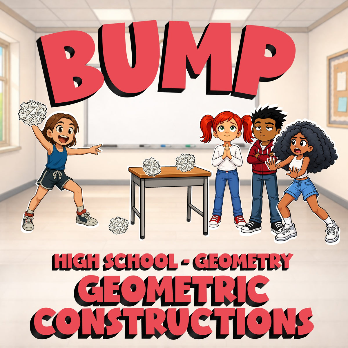 Geometric Constructions BUMP Math Game - No Prep Geometry Review Activity