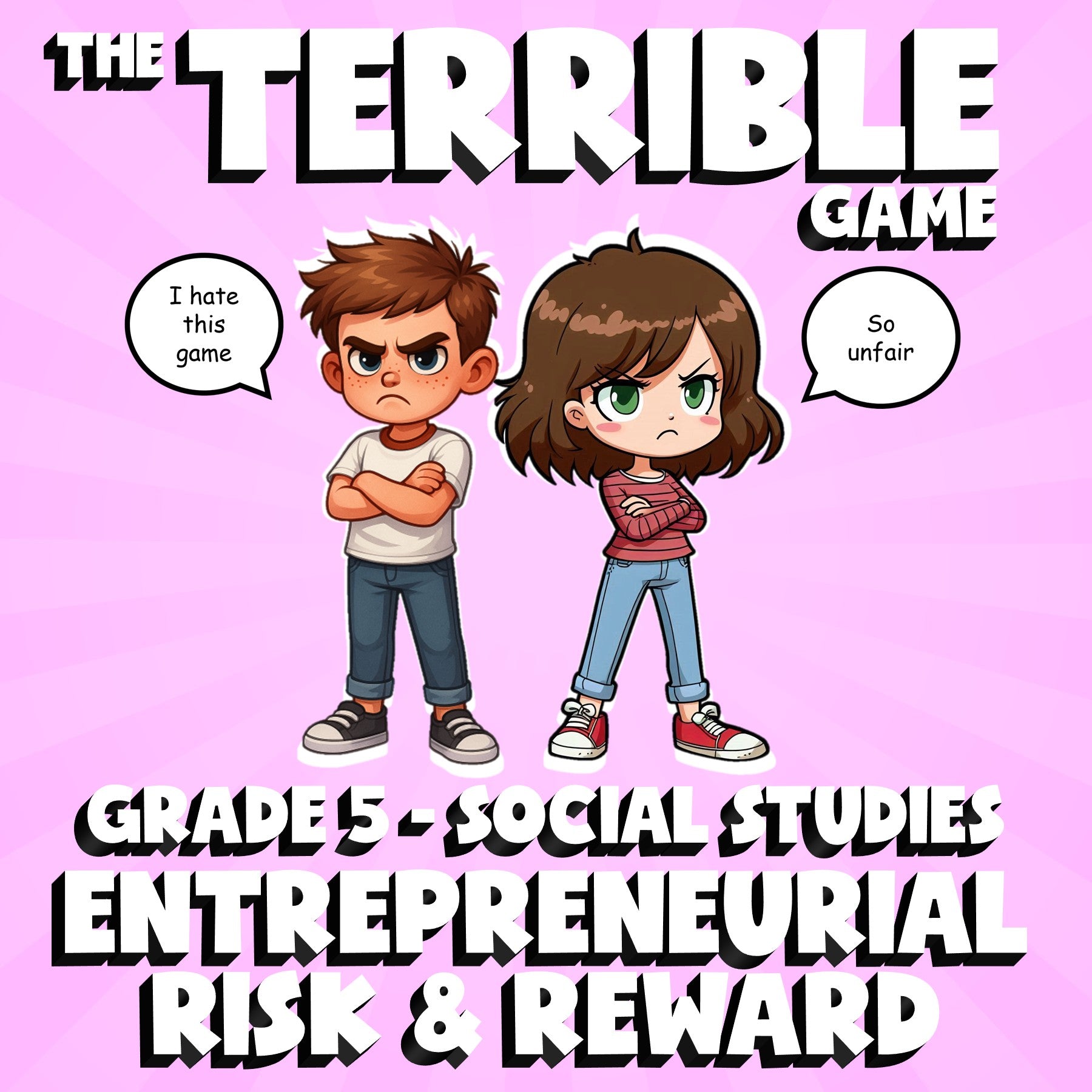 Entrepreneurial Risk & Reward THE TERRIBLE GAME - No Prep Grade 5 Socials Review