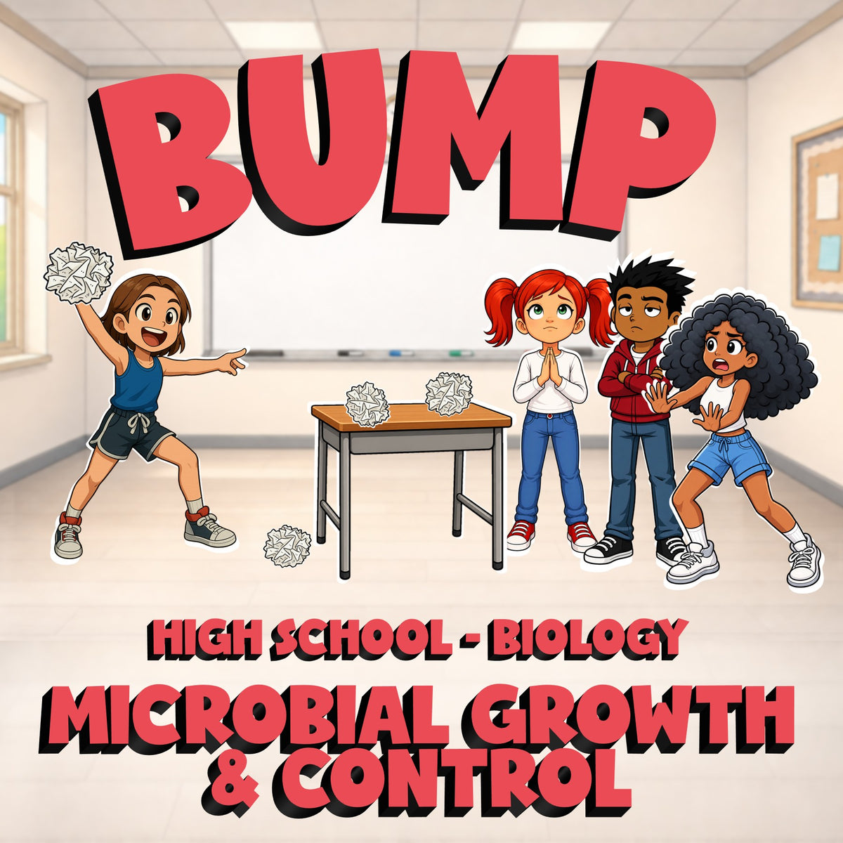 Microbial Growth & Control BUMP Science Game - No Prep Biology Review Activity