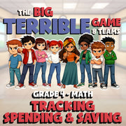 Tracking Spending & Saving BIG TERRIBLE GAME - No Prep Grade 4 Math Review