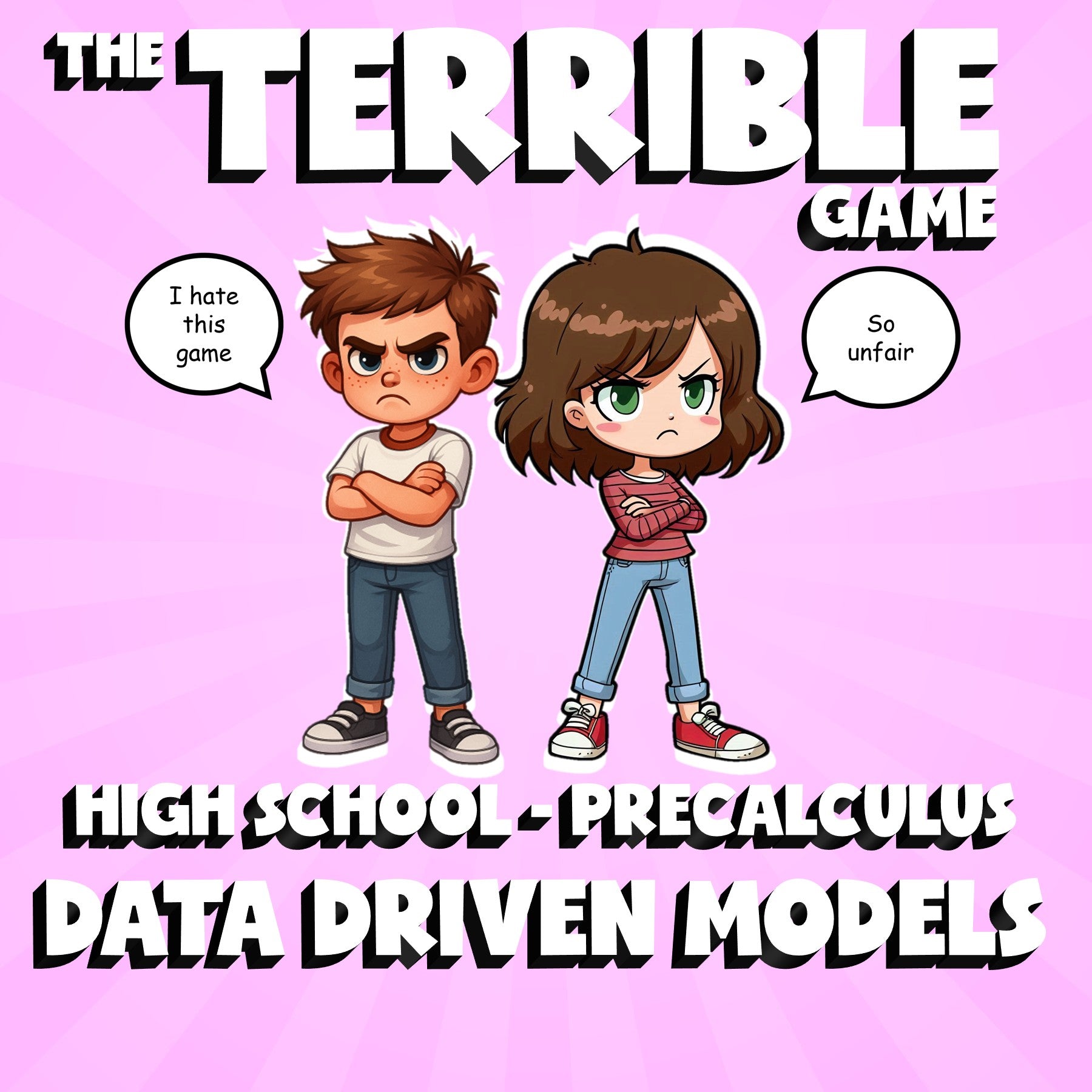 Data Driven Models THE TERRIBLE GAME - No Prep PreCalculus Math Review Activity