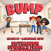 Distinguish Evidence from Commentary BUMP ELA Game - No Prep Grade 10 Review
