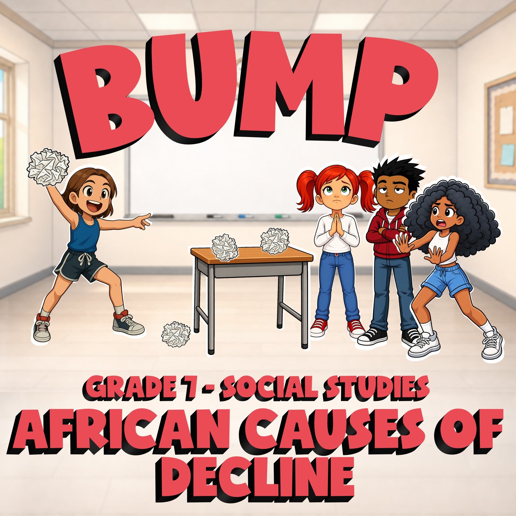 African Causes of Decline BUMP Socials Game - No Prep Grade 7 Review Activity