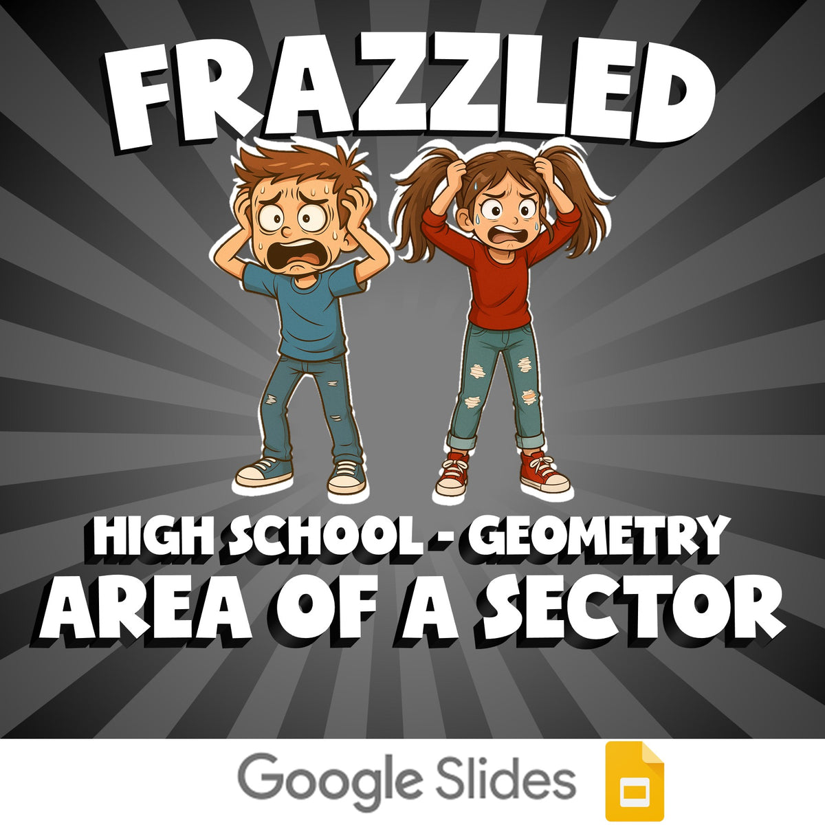 Area of a Sector FRAZZLED Math Game - No Prep Geometry Review Activity
