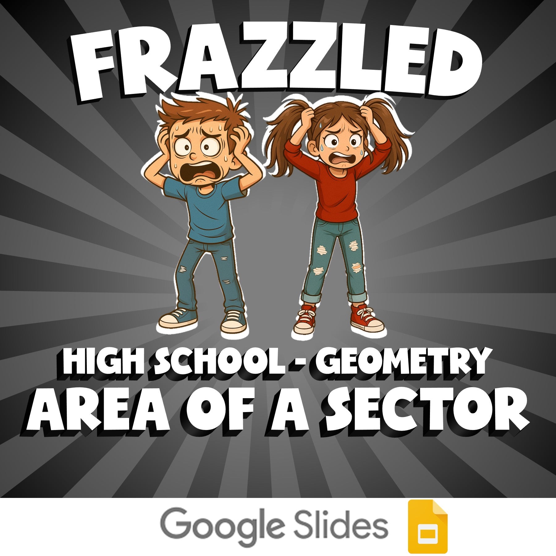 Area of a Sector FRAZZLED Math Game - No Prep Geometry Review Activity