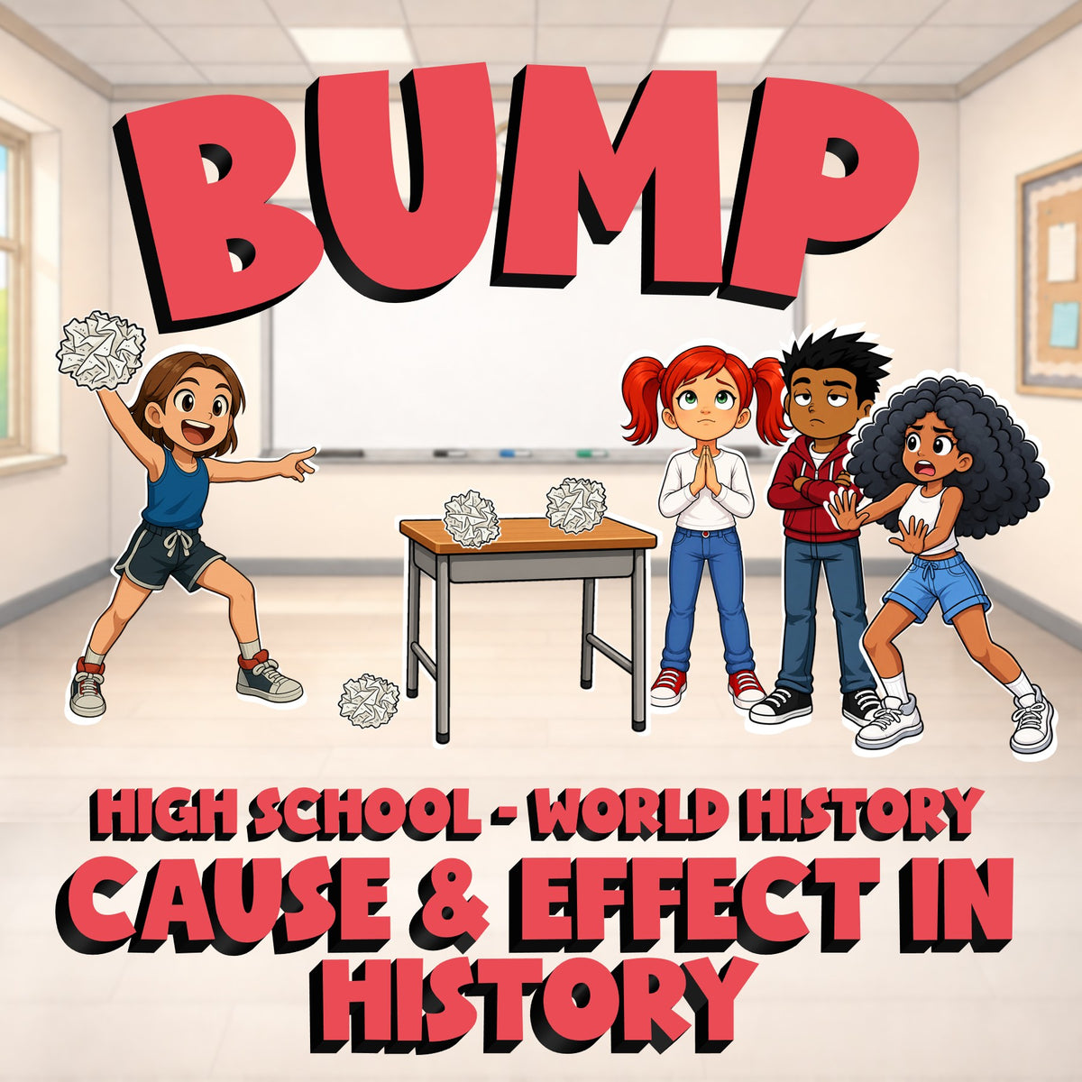Cause & Effect in History BUMP Game - No Prep World History Review Activity