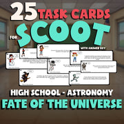 Fate of the Universe SCOOT TASK CARDS Science Game - No Prep Astronomy Review