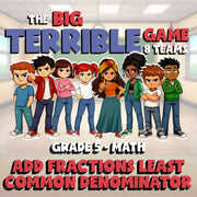 Add Fractions Least Common Denominator BIG TERRIBLE GAME - Grade 5 Math Review