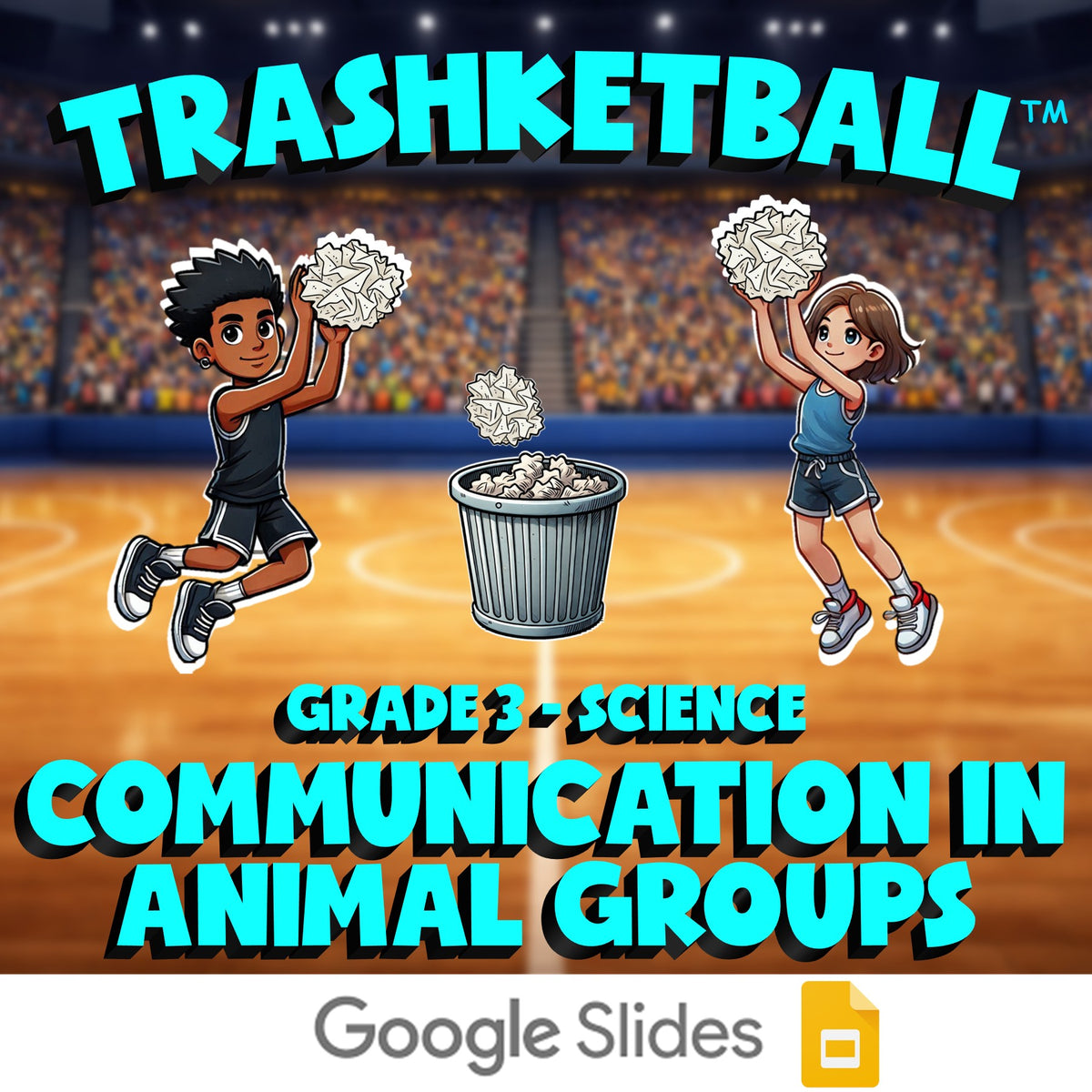 Communication in Animal Groups TRASHKETBALL Science Game - No Prep Grade 3