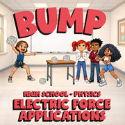 Electric Force Applications BUMP Science Game - No Prep Physics Review Activity