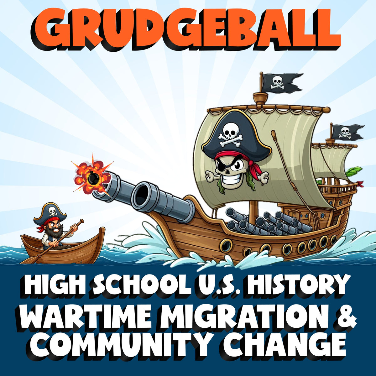 Wartime Migration & Community Change GRUDGEBALL U.S. History Game - No Prep