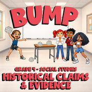Historical Claims & Evidence BUMP Socials Game - No Prep Grade 4 Review Activity