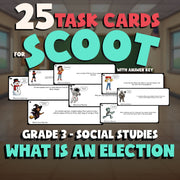 What Is an Election SCOOT TASK CARDS Socials Game - No Prep Grade 3 Review